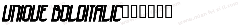 Unique BOLDITALIC字体转换